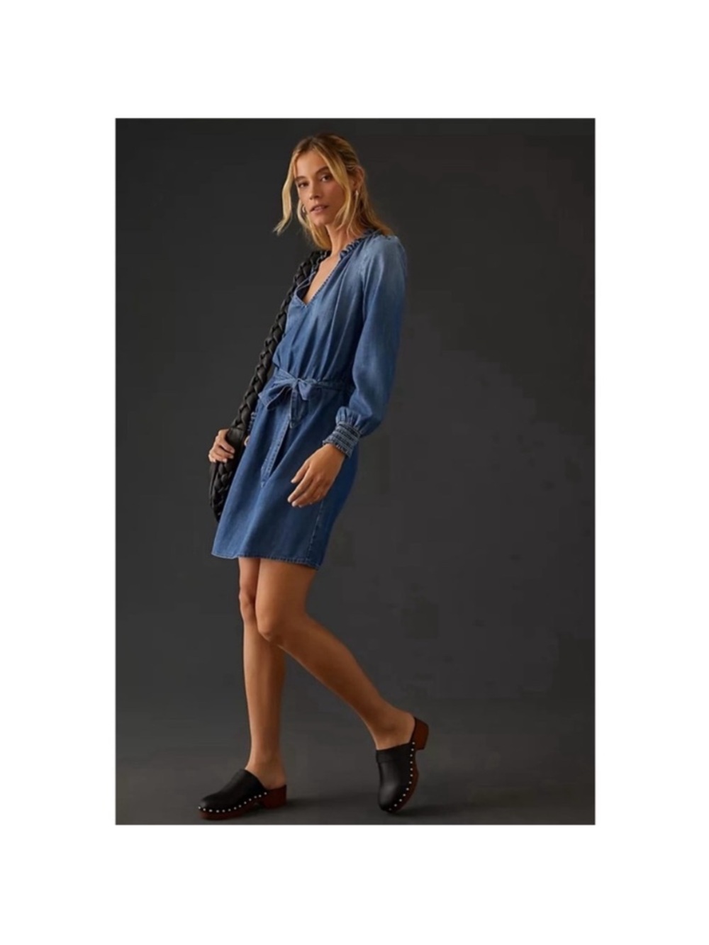 Cloth & Stone Ruffle-Neck Mini Dress - Picture 9 of 9